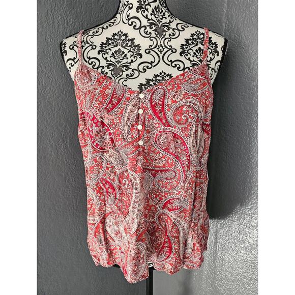 Old Navy Tops - Women's Old Navy Spaghetti Strap Blouse Short Paisley Multicolor Size Large